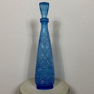 Empoli Blue Tiki Aztec Triangle Genie Bottle